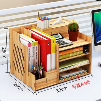 

Desktop bookshelf Combination storage rack Shelf organizer Wood Small bookshelf Multi-function office table study bookrack shelf