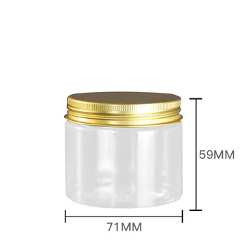 

40pcs 150ml clera empty cream cosmetic container jars ,150g skin care mask cream bottles Black/white/clear plastic lid