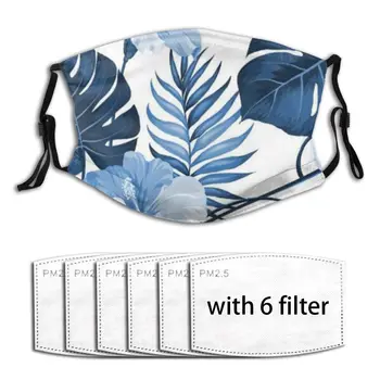 

Windproof Breathable Anti-Pollution With Filter PM2.5 Mouth Face Mask Washable Blue Flowers Anti Pollution Dust