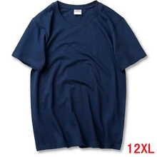 Женская футболка большого размера, большие размеры, 5XL, 8XL, 10XL, 12XL, бюст, 160 см, летняя свободная футболка с круглым вырезом и короткими рукавами, большой размер, синяя футболка