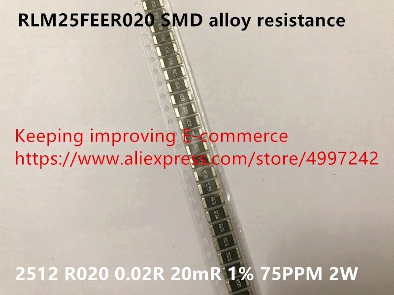 Оригинальный новый 100% RLM25FEER020 SMD сопротивления сплава 2512 R020 0.02R 20mR 1% 75PPM 2 Вт