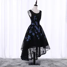 luckgirls, с вышивкой, с рисунком, шифоновые драпированные платья длиной до колена с v-образным вырезом и черный красота вечерние, выпускные платья