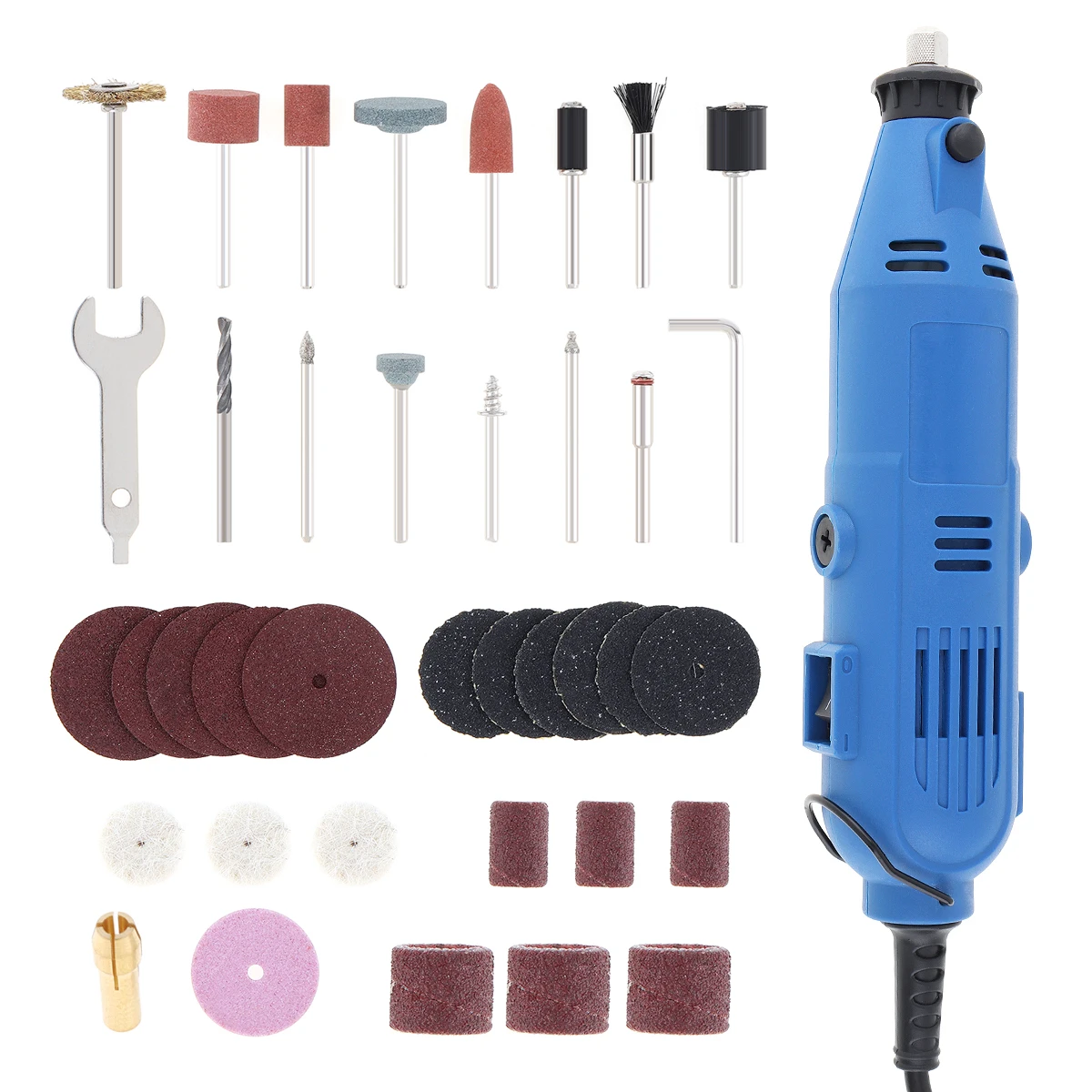 

40pcs/set 220V 180W Fixed Gear Variable Speed Electric Grinder Set Tool with Flexible Shaft Boxed Accessories for Polishing