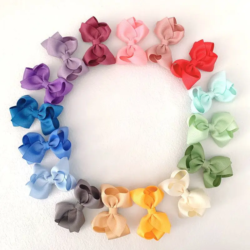 

2pcs/Set Grosgrain Ribbon Bow Hair Clip For Girls Cute Handmade Hairpins Boutique Barrettes Headwear Kids Hair Accessories Gift