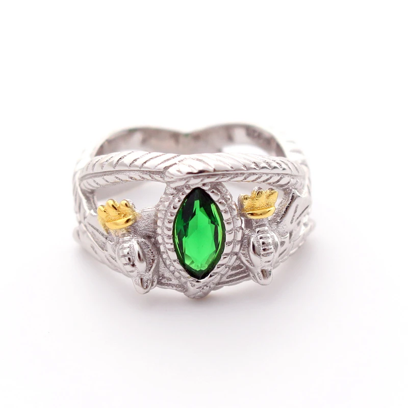 Anillo de Plata de Ley del Señor de los anillos LOTR Aragon de Barahir para hombre, anillo de cristal para hombre, talla estadounidense 8 #| Anillos| - AliExpress