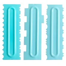 3 шт. скребок для крема украшения торта Скребок различной формы глазури масло гребень кухня выпечки плесень инструменты