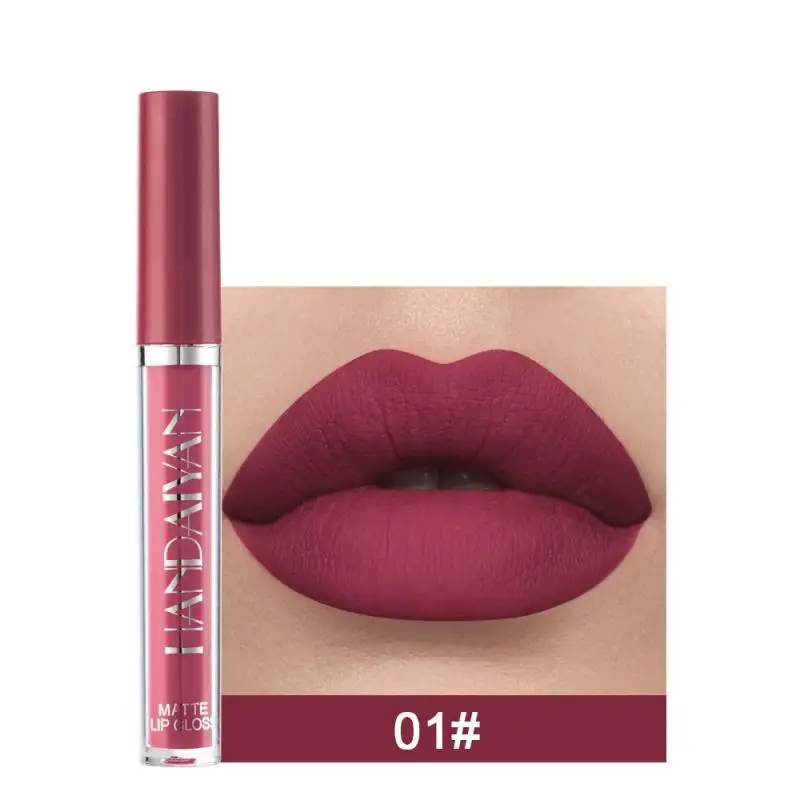 Hot Sexy Colors Liquid Lipstick Velvet Matte Moisturize Lipstick Waterproof Lip Gloss Long Lasting Dry Natural Lipstick Lip Tint