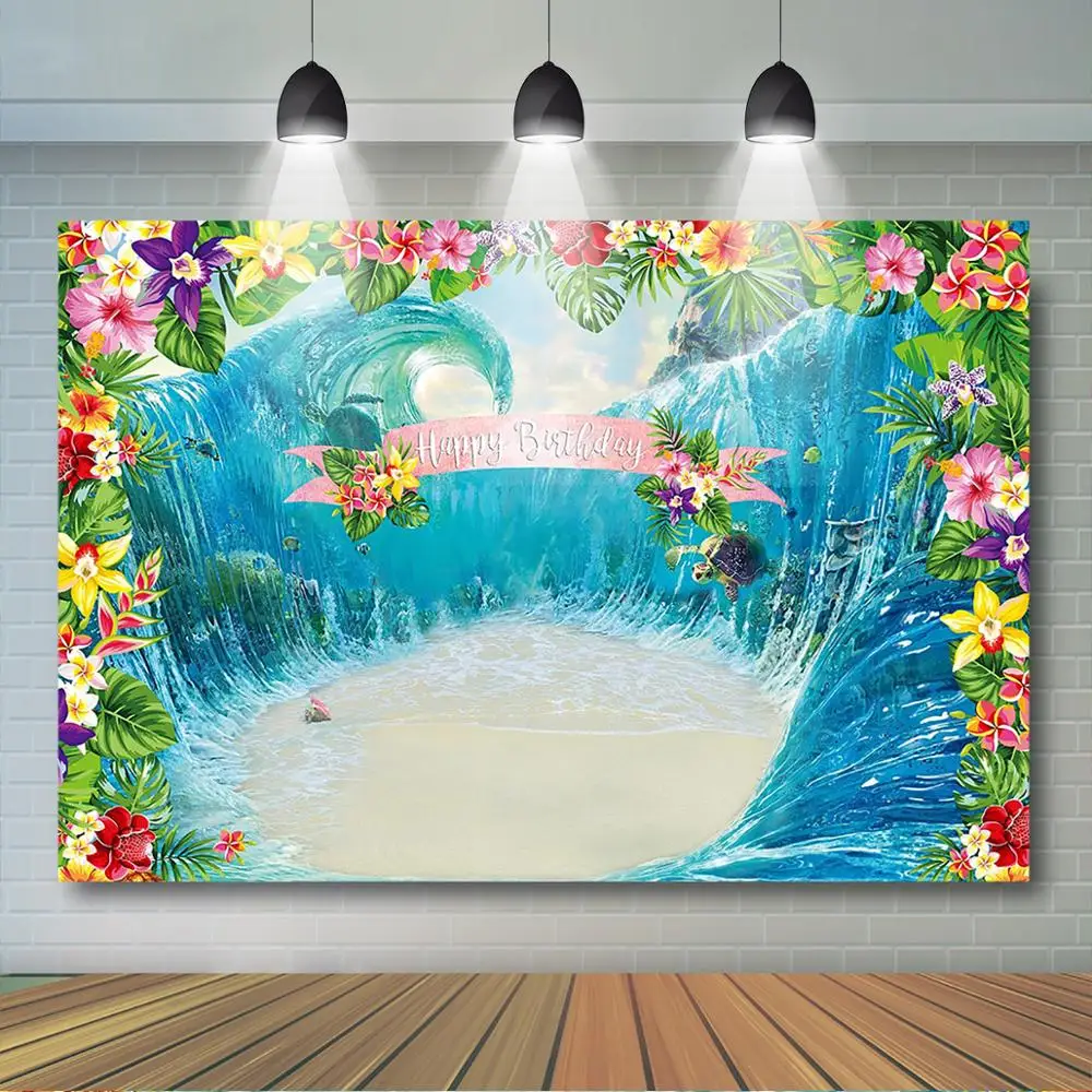 Summer Birthday Party Decoration Aloha Luau Flamingo Hawaii Party