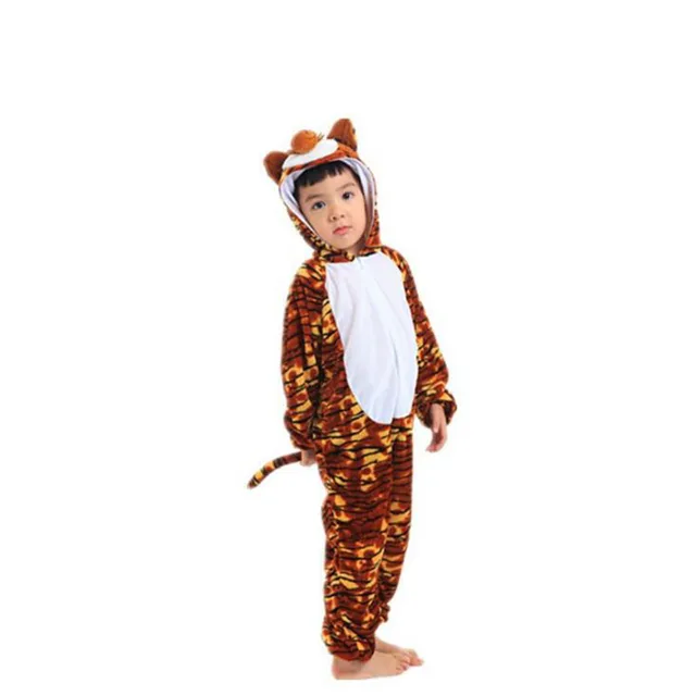 Kigurumis Animals Kids Anime Cosplay Costume Funny Suit School Party Student Play Games Onesies Performance Dinosaur Tiger Fancy tiger
