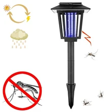 Ловушка для комаров на солнечной батарее Двойной Режим водонепроницаемый москитный убийца Открытый Анти moustiques светильник садовый газон инсектицидная лампа