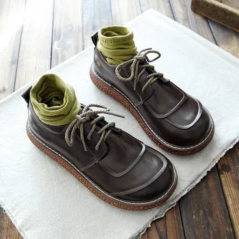 

Autumn new big head doll shoes comfortable thick bottom increased women's shoes wild low-top lace casual shoes