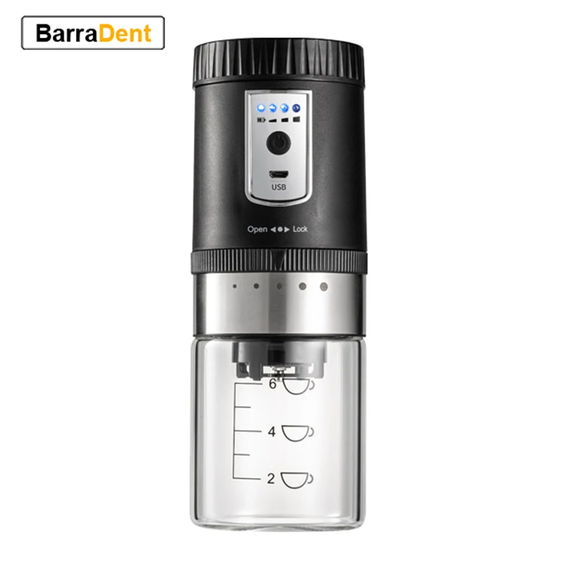 Portable Electric USB-Coffee Bean Grinder Rechargeable Grinder With Adjustable Coarseness Grind Settings 5.5w 1600mAh