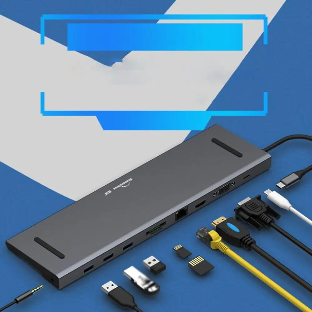 10 в 1 плата расширения тип-c Расширение Док-Станция Hdmi Hd 4k usb-хаб многофункциональный конвертер ноутбук док-станция для ПК