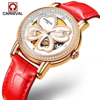 

Reloj Mujer CARNIVAL Brand Luxury Womens Mechanical Watch Ladies Fashion Waterproof Crystal Sapphire Automatic Wrist Watch Clock