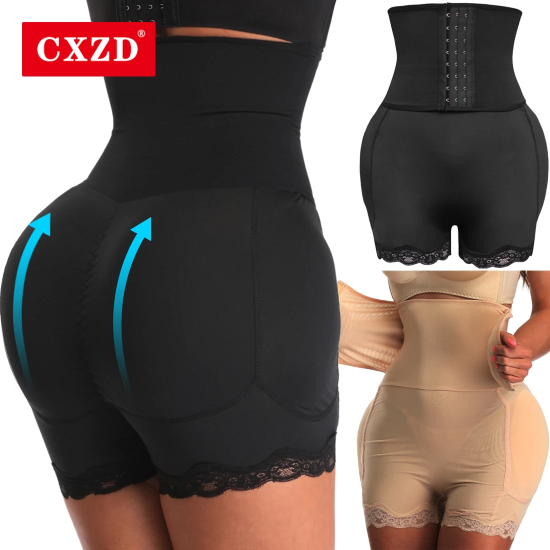 

CXZD Women's Hip Enhancer Shapewear Corset Padded Butt Lifter Thigh Slimmer Panties Body Shaper Slimming Underwear Panty Shorts