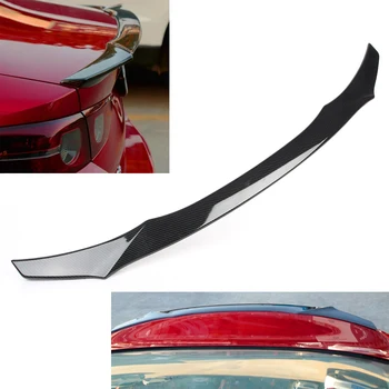 

Car Rear Trunk Boot Wing Lip Spoiler Cover Exterior Moulding Trim For Mazda 3 Axela 2019 2020 ABS Plastic Carbon Fiber Styling