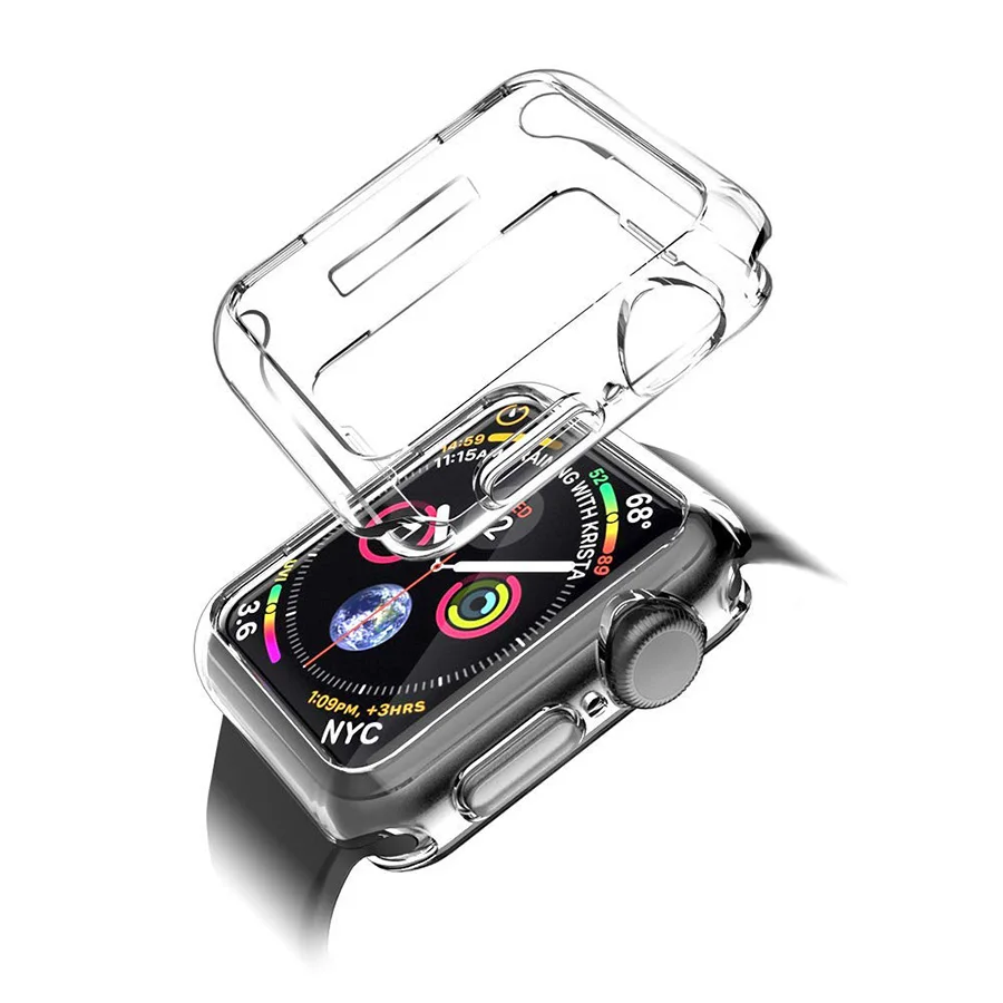 3D изогнутое закаленное стекло Бесплатный подарок чехол для Apple Watch 40 мм 44 серии 5 4