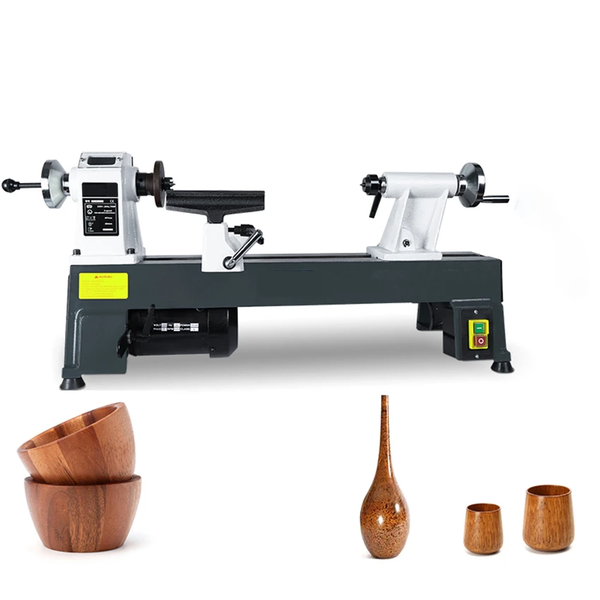 750w Variable Speed Wood Turning Lathe Machine Mini Woodworking Bench
