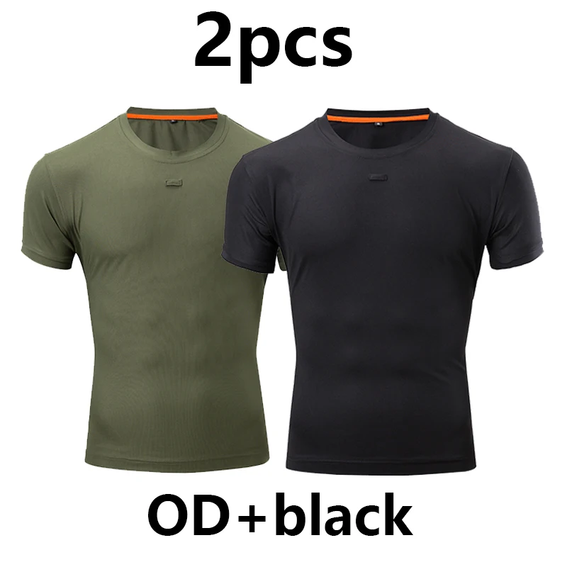 MEGE Men Tactical T Shirt  2 Pcs Army Military Short Sleeve Cool O-neck Quick-Dry gym T Shirts Male Casual Camiseta Hombre XXXXL 9