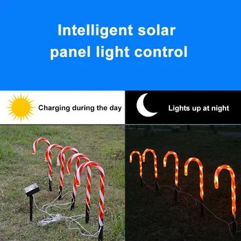 

Christmas Pathway Candy Cane Walkway Light Stake Lamp Outdoor Yard Decorative Light WWO66