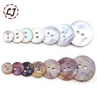 New 30pcs/lot Natural Shell Sewing Buttons Color Mother of Pearl MOP Round Shell 2 Hole Button garment Sewing Accessories DIY 1