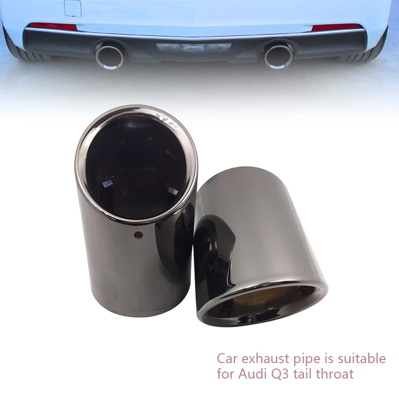 Automobile exhaust pipe suitable for Audi Q3 straight in titanium black