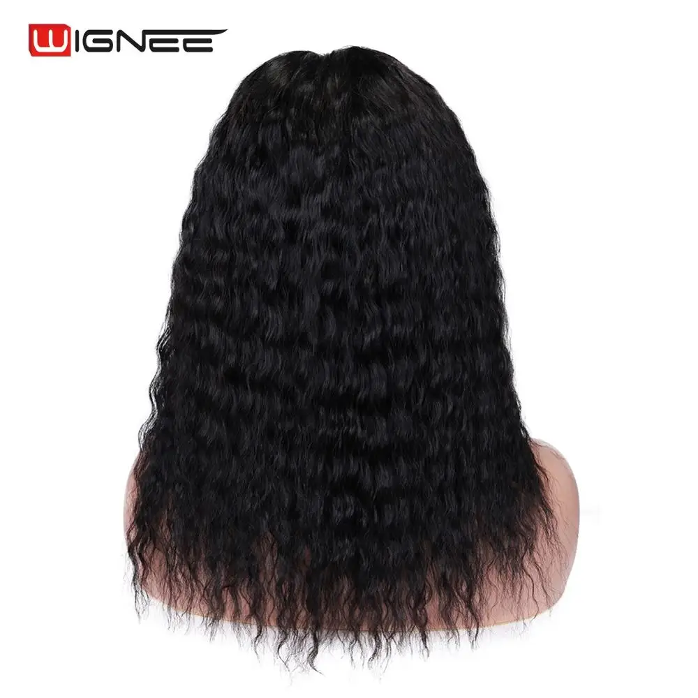 Wignee 4*4 Lace Closure Brazilian Human Hair Wig For Black Women 150% High Density Glueless Afro Kinky Curly Lace Remy Human Wig