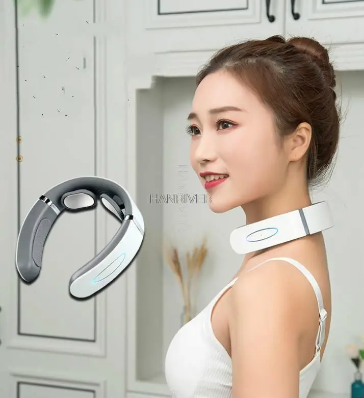 

Electric Pulse Neck Massager Cervical Traction Collar Therapy Pain Relief Stimulator Guasha Acupuncture Cupping Patting Massage