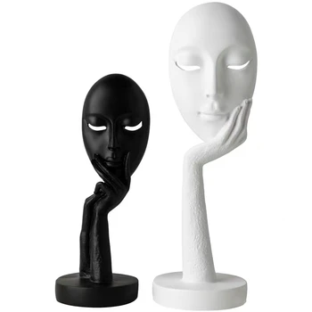 

Creative Home Decoration Accessories Modern Bedroom Resin Statue Miniature Figurines Adornos Para Casa Christmas Gift W