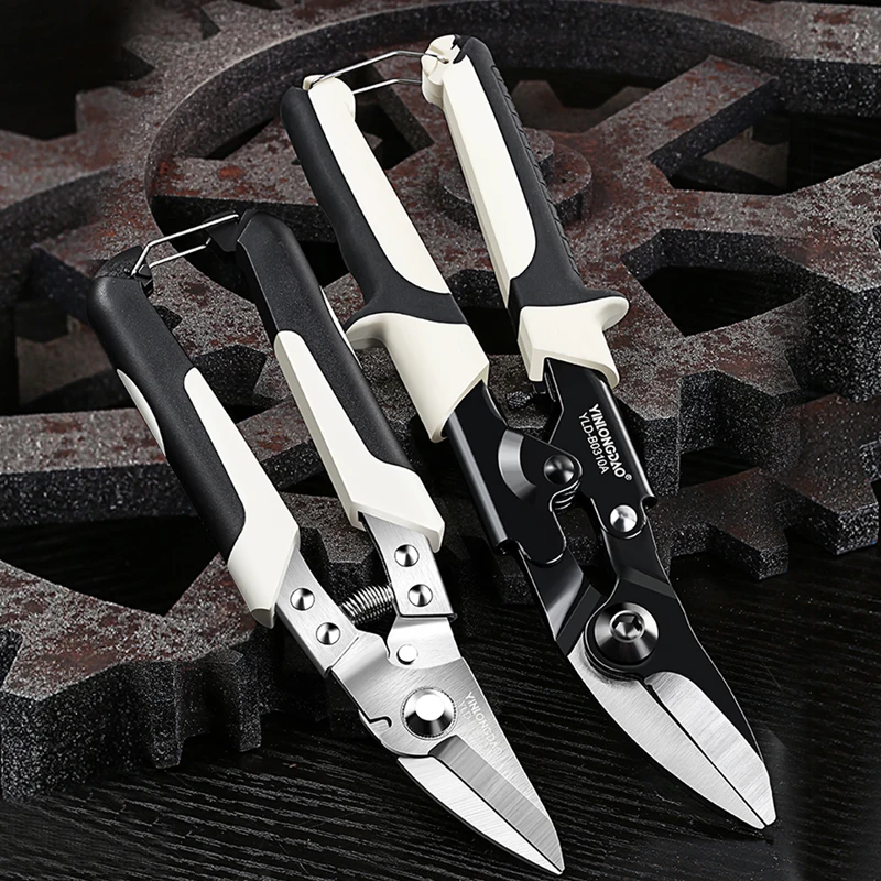 Tesoura de Corte de Chapa de Metal Cortador de Tubulação de Pvc Tesoura de Ferro Tesoura de Estanho Profissional Tesouras Industriais Multi-purpose Snips Mod. 174768 - Image 6