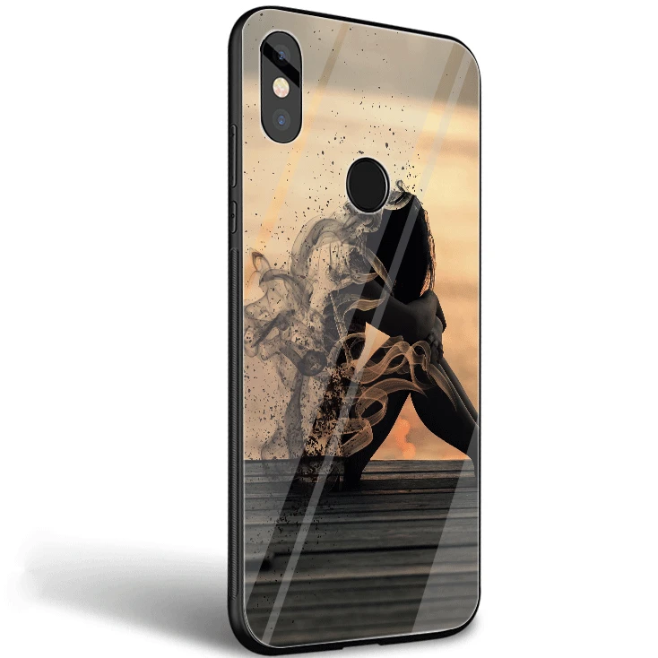 Чехол для мобильного телефона из стекла ТПУ для Xiaomi Mi Note7 5 6 Pro Poco F1 A1 A2 4X5X6X9, чехол для девочек и мальчиков - Цвет: G7