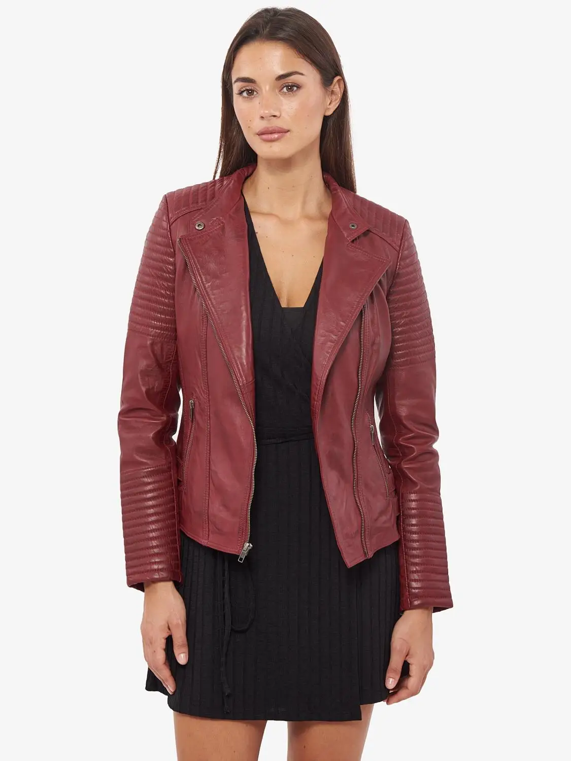 VAINAS European Brand Women Genuine leather jacket for women Real sheep leather jacket Motorcycle jackets Biker jackets Julie