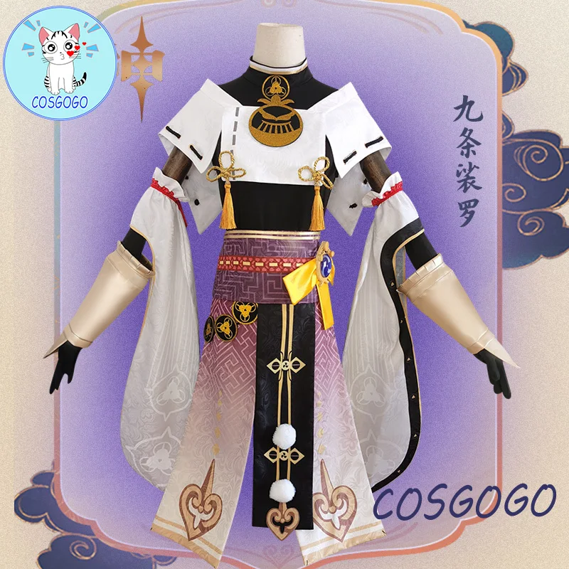 

Anime! Genshin Impact Kujou Sara Game Suit Gorgeous Elegant Uniform Cosplay Costume Halloween Party Role Play Outfit Women NEW