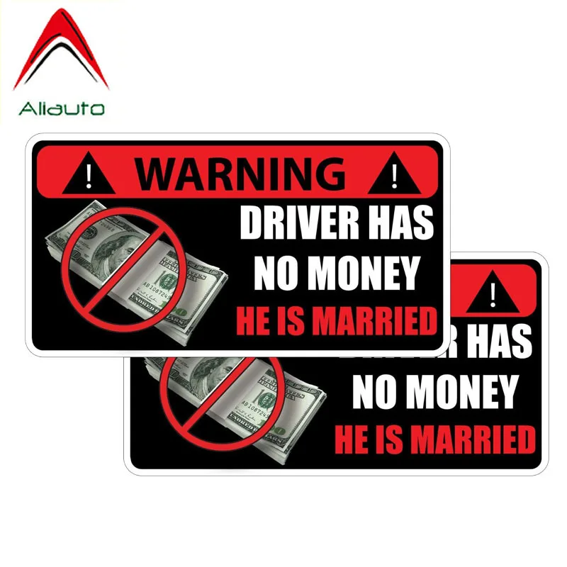 Индивидуальные автомобильные наклейки Aliauto 2 шт. без денег Женские аксессуары ПВХ