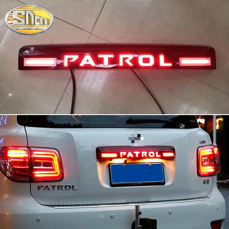 Задний бампер задний фонарь для Nissan Patrol Y62 2016 2019 Автомобильный светодиодный