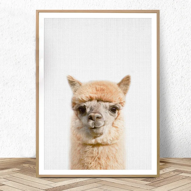 

Baby Animal Poster And Prints Cute Alpaca Wall Art Canvas Painting Nursery Woodland Forest Decor For Kid Room Bedroom
