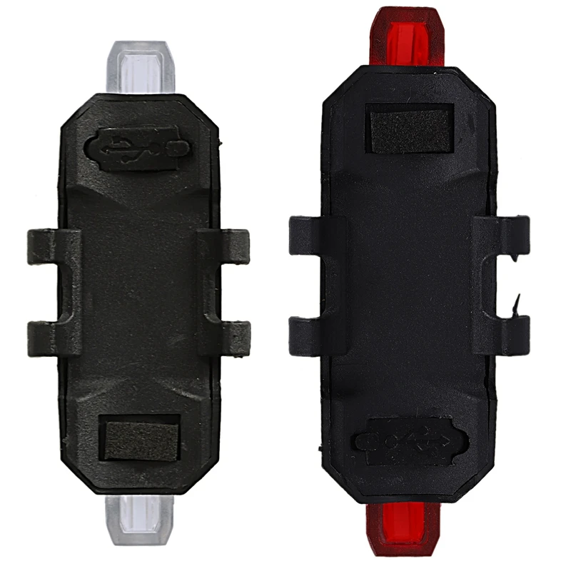 2 комплекта Портативный USB Перезаряжаемые велосипед хвост сзади безопасности Предупреждение светильник хвост светильник супер яркий светодиодный светильник, 1 комплект красный светильник& 1 комплект