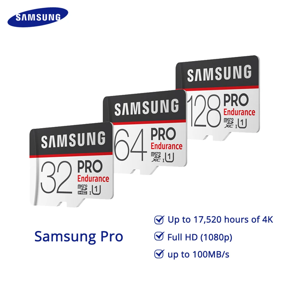 Samsung MicroSDHC PRO Endurance Memory Card 32GB 64GB 128GB Class 10 UHS 1 U1 4K microSDXC 1