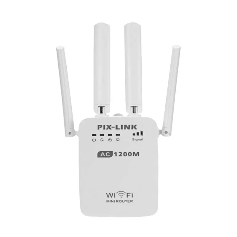 

Ac 1200Mbps Ac1200M 5G Wireless Repeater High Speed 5G Gigabit Wifi Router Antenna Pixlink Ac05 Us Plug