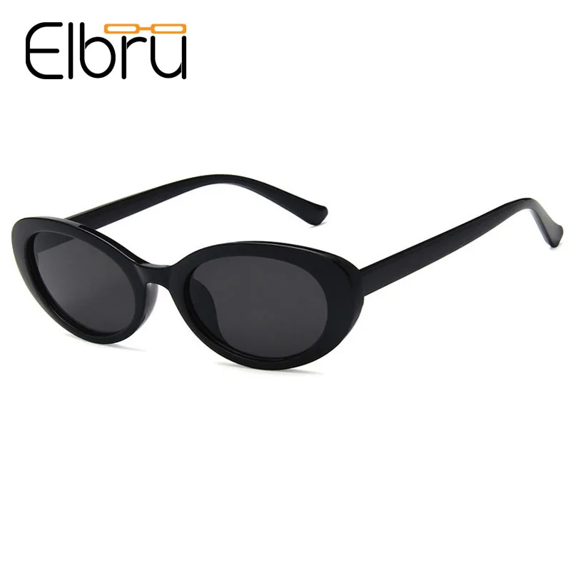 

Elbru Oval Cat Eye Sunglasses Retro Plastic Frame Lightweight Sun Glasses Women Shade Mirror UV400