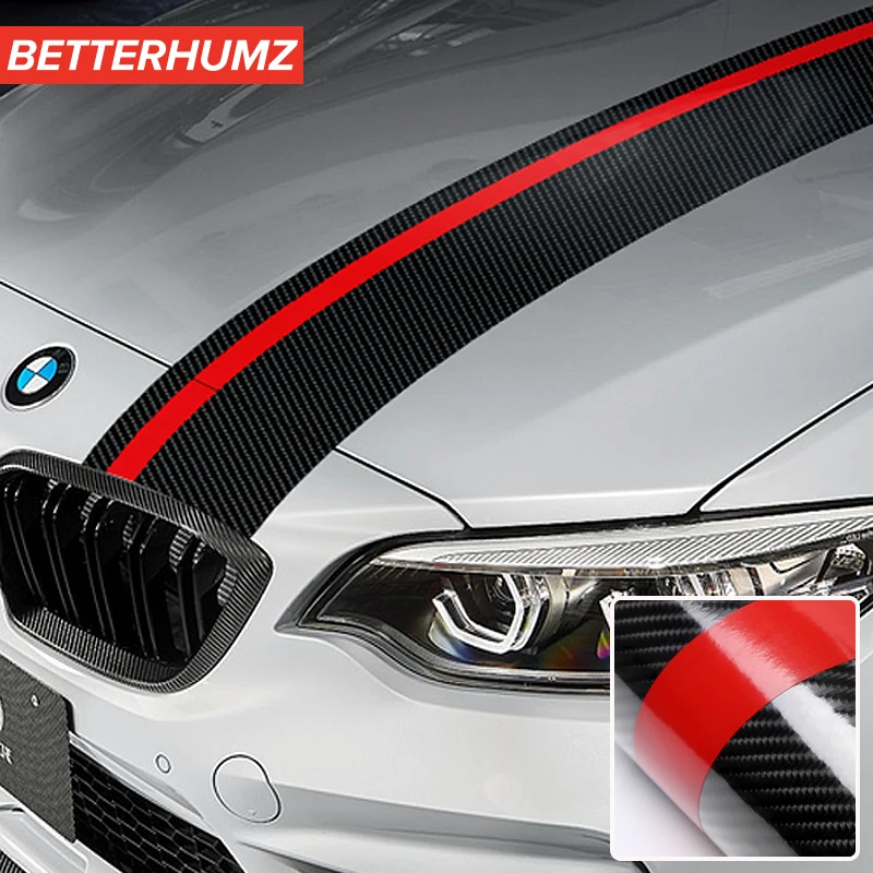 BetterHumz наклейка для стайлинга двигателя полоса бампер крышка BMW E90 E46 E39 F10 F07 F20 F25 F26