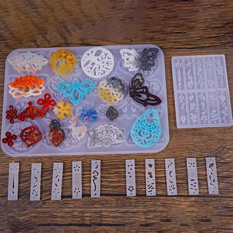 

Rectangle Cabochon Silicon Pendant Molds For Epoxy Resin Crystal Mold Making Jewelry Tools Art Making DIY