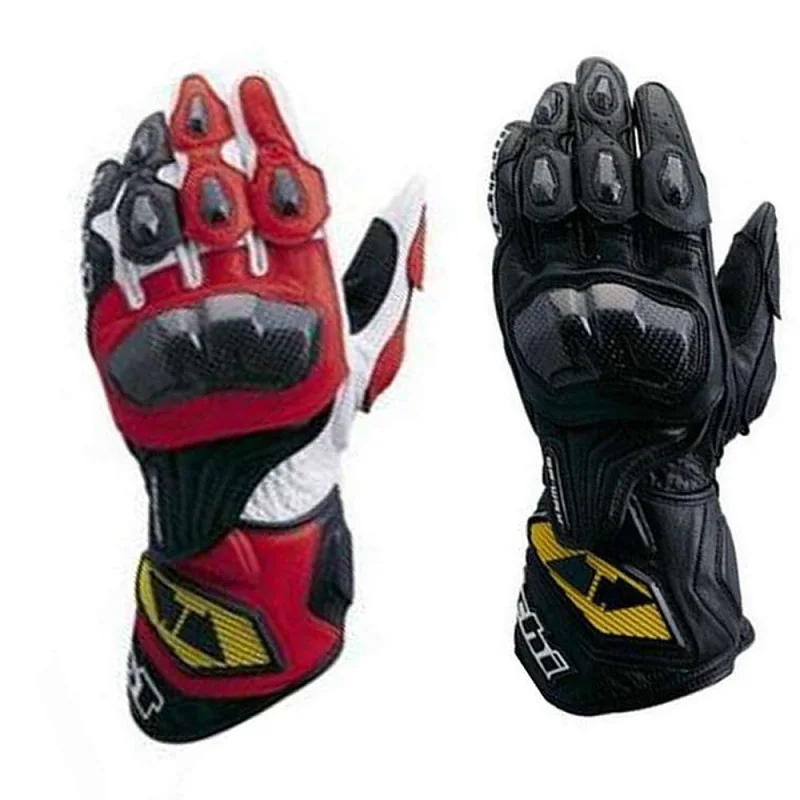 Motorcycle Gloves Sports Gloves Leather Motorcycle Gloves TAICHI motorcycle racing carbon fiber breathable leather gloves off-road motorcycle racing perforated leather protective gloves