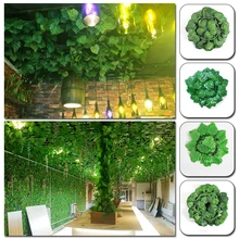 

Simulation Ivy Leaf Grape Leaves Silk Garland Wedding Artificial Plants Rattan Background Wall Hanging Decor Garden Decoration
