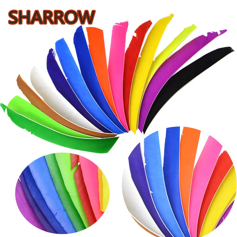 

100Pcs 7~10" Archery Full Length Real Turkey Feathers Left Wing Natural Feather Vanes Arrow DIY Shooting Training Accessories
