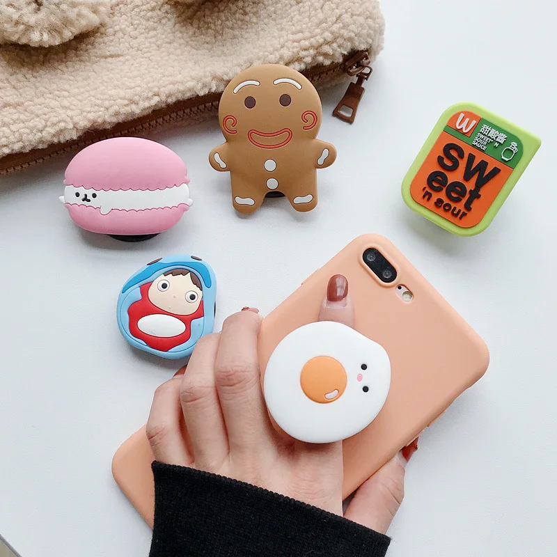 adjustable phone stand Luxury Cute Cartoon Phone Socket Ring Phone Holder For IPhone Mobile Phone Accessories Phone Stand Holder Car Mount Stand Socket car vent phone holder