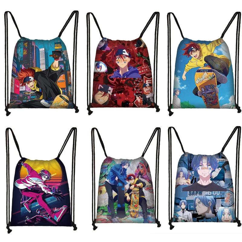 

Рюкзак на шнурке с рисунком аниме «бесконечность» для мужчин и женщин, школьный ранец для покупок и путешествий, сумка для хранения обуви для подростков