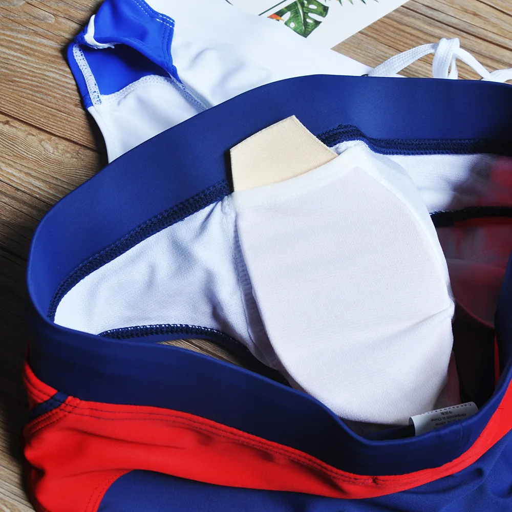 UXH Push-Up Pad Enlarge Pouch Gay Swimwear Colorful Padded