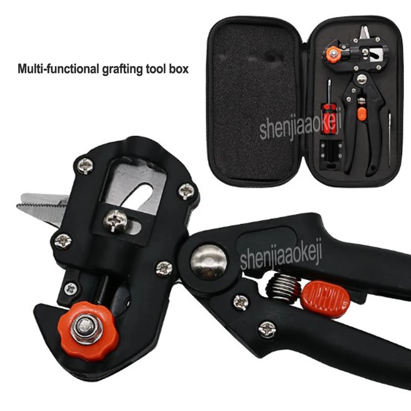 

1PC NJ01 Multi-functional Grafting Tool Boxes Grafting&Pruning 2 In 1 Grafting Shears Tree Pruning Shears Garden Cutting Machine