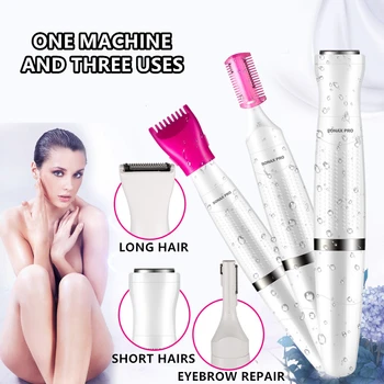 

Three-in-one hair remover ladies underarm private parts hair removal shaver electric eyebrow washing tool